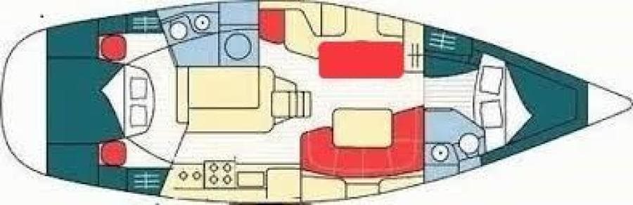 1997 Jeanneau 42 Center Cockpit
